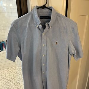 Mens medium Ralph Lauren short sleeve Oxford button down shirt.